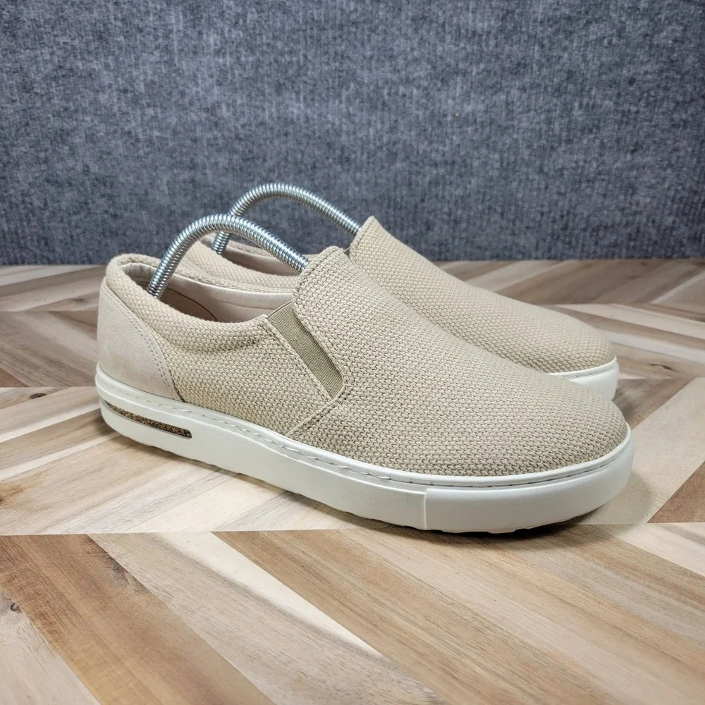 Birkenstock Oswego Canvas Suede Sandcastle Beige Slip On Mens 9 EU 42 Sneakers